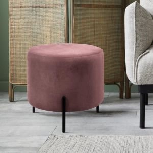 Stool Lux in rose ash color 46x46x43cm