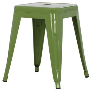 Табуретка Melita Relix Hm0096.53 метална в светло маслинено зелен цвят 37x37x45hсм.