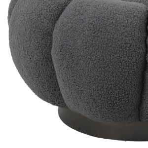 Табуретка Nester плат букле в сив цвят D60x31см