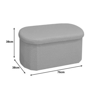 Otto stool, ivory boucle fabric 76x38x38 cm