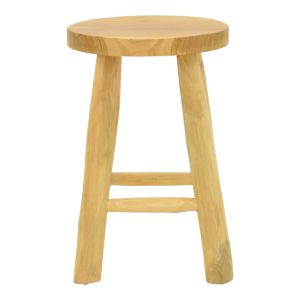 Sega stool, natural color, teak wood, D30x45cm