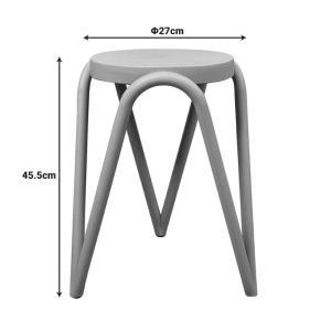 Табуретка Serzona Pp в бял цвят D27x45.5см