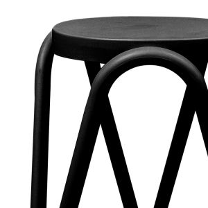 Табуретка Serzona Pp в черен цвят D27x45.5см