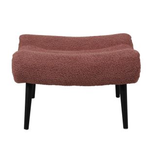 Табуретка Silla - табуретка за крака букле плат в прашен розов цвят 68x58x40см