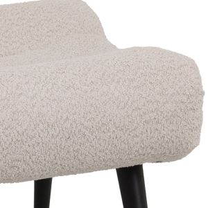 Табуретка Silla - табуретка за крака дамаска букле в бежов цвят 68х58х40см
