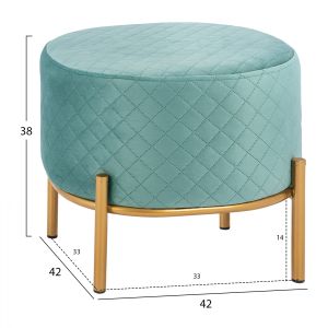 Stool Sinta Hm8638,07 light green 42x42x38cm