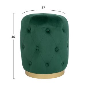 Torrie stool, quilted green velvet Hm8405,03