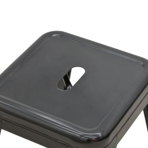 Stool Utopia black metal 30x30x45cm