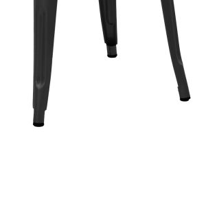 Stool Utopia black metal 30x30x45cm