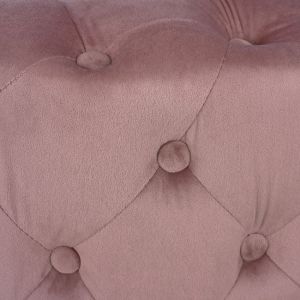 Quilted stool Kassie Hm8406,02 pink plush