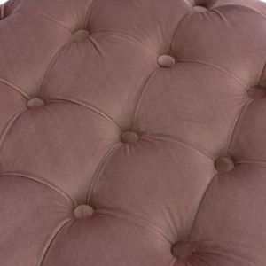 Quilted stool Kassie Hm8406,02 pink plush