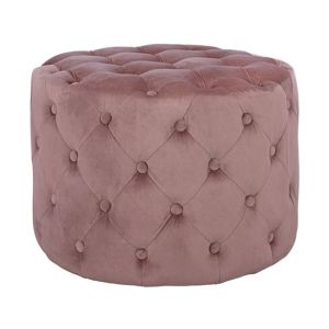 Quilted stool Kassie Hm8406,02 pink plush