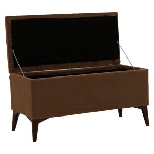 Stool chest Elone color brown/walnut 90x40x44cm
