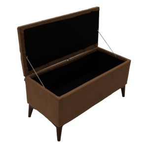 Stool chest Elone color brown/walnut 90x40x44cm