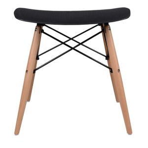 Stool with wooden legs Tonia Hm0109,02 black