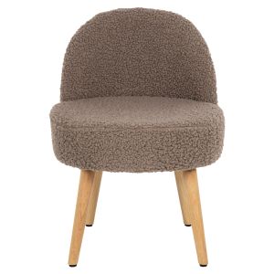 Low-back stool Yasmine Hm8395.25 light brown boucle 47x46x64.5hcm