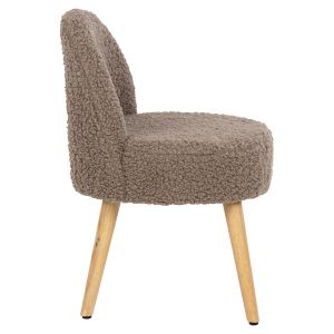 Low-back stool Yasmine Hm8395.25 light brown boucle 47x46x64.5hcm