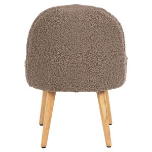 Low-back stool Yasmine Hm8395.25 light brown boucle 47x46x64.5hcm