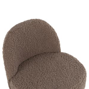 Low-back stool Yasmine Hm8395.25 light brown boucle 47x46x64.5hcm