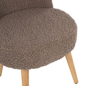 Low-back stool Yasmine Hm8395.25 light brown boucle 47x46x64.5hcm