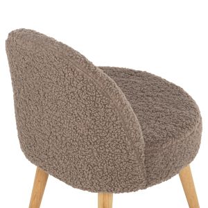 Low-back stool Yasmine Hm8395.25 light brown boucle 47x46x64.5hcm