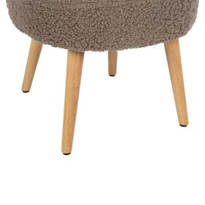 Low-back stool Yasmine Hm8395.25 light brown boucle 47x46x64.5hcm