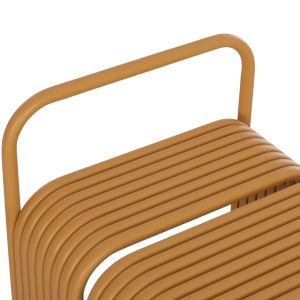 Табуретка серия Intrepid Hm6326.06 алуминий в цвят горчица жълто 40x38x55hсм.