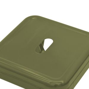 Stool Utopia, dark olive green, metal, 30x30x45 cm