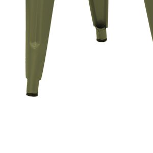 Stool Utopia, dark olive green, metal, 30x30x45 cm