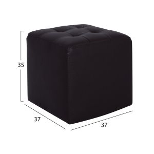 Stool black eco leather 37x37x35 Hm264,01