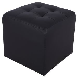 Stool black eco leather 37x37x35 Hm264,01