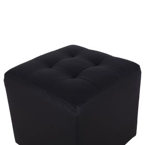 Stool black eco leather 37x37x35 Hm264,01