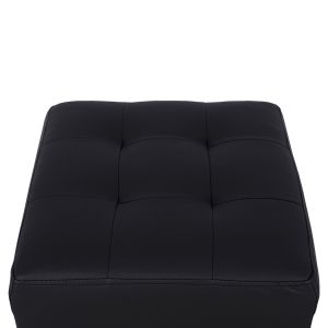 Stool black eco leather 37x37x35 Hm264,01