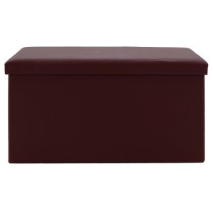 Stool-suitcase Cooperation Pu dark brown 6x38x38cm