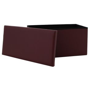 Stool-suitcase Cooperation Pu dark brown 6x38x38cm