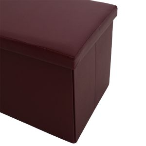 Stool-suitcase Cooperation Pu dark brown 6x38x38cm