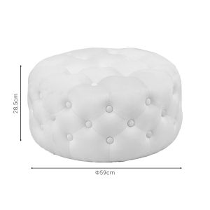 Pouf-stool La Ferdia plush cream D59x28.5cm