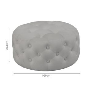 Stool-pouf La Ferdia gray plush D59x28.5cm
