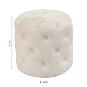 Pouf-stool Sevallo plush cream D49x47cm