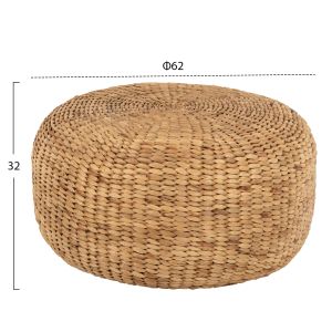 Natural hydrohyacinth pouf Aoni Hm7829 D62x32cm