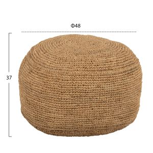 Stool-pouf made of natural palm leaves Aoni Hm7828 D48x37cm