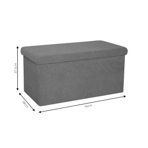 Forward boucle stool-chest ivory color 76x38x37.5cm