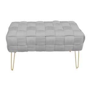 Stool-stool Wenzo gray plush 82x43x46cm