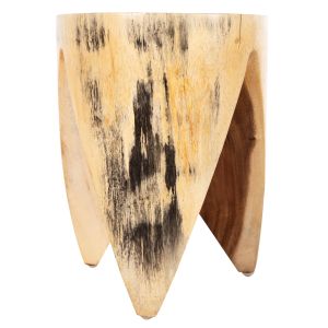 Stool/side table Naturally Onyxhm9755 made of solid teak wood in natural color D30x40cm