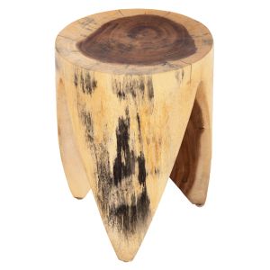 Stool/side table Naturally Onyxhm9755 made of solid teak wood in natural color D30x40cm