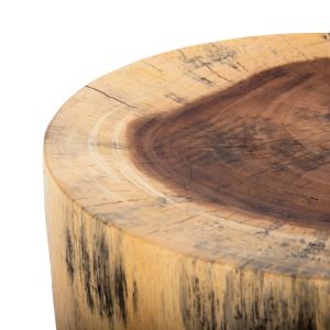 Stool/side table Naturally Onyxhm9755 made of solid teak wood in natural color D30x40cm