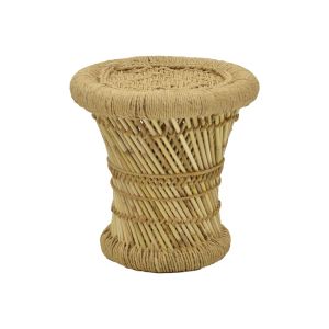 Stools set of 2 Hole Inart made of natural bamboo