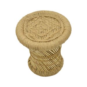 Stools set of 2 Hole Inart made of natural bamboo
