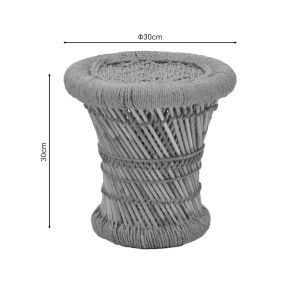 Stools set of 2 Hole Inart made of natural bamboo