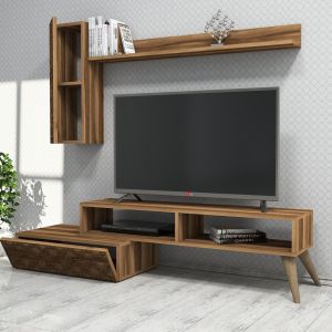 Тв секция Hm9518,03 меламин в цвят орех 150x37,2x37,8hcm